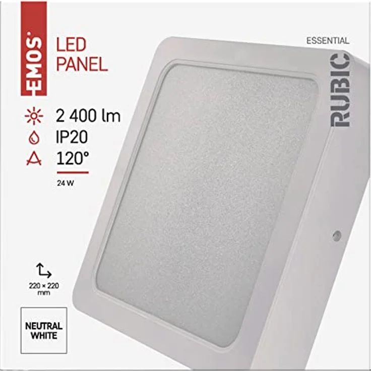 EMOS 2in1 LED Panel 18 W, Quadratische 1800 lm Deckenleuchte, Neutralweiß 4000 K, Inkl. LED-Treiber - Preisvergleich – Bild 2