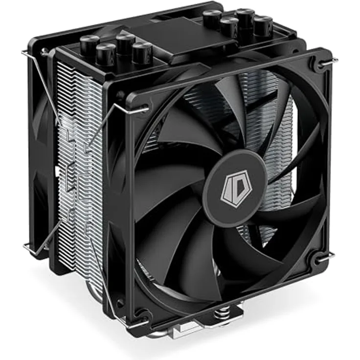 ID-Cooling SE-214-XT PLUS, CPU Luftkühler mit 200W TDP, 4x 6mm Heatpipes, 2x 120mm Rainbow LED-Lüfter, max. 35 dBA