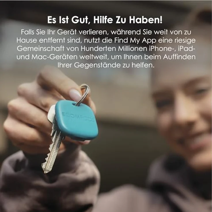 Boompods Boomtag Bluetooth Key Finder 4er Pack - Nachhaltiger Tracker aus Ozeanplastik, wasserdicht, kompatibel mit Apple Wo ist? App, austauschbare Batterie, 6 Farben verfügbar – Bild 4