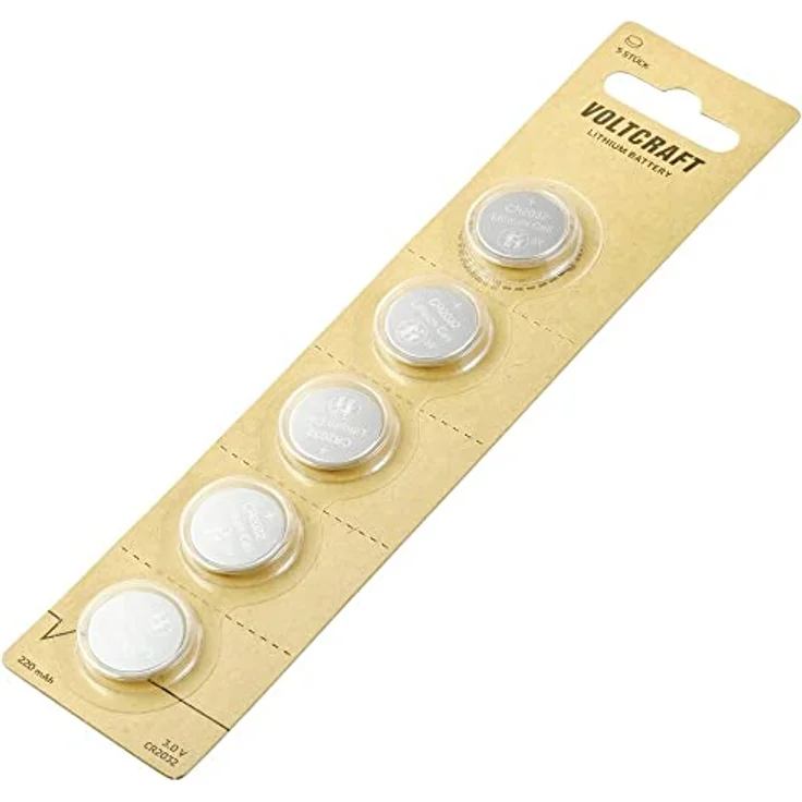 VOLTCRAFT LM2032 Knopfzelle CR 2032 Lithium 220 mAh 3 V 5 St. – Bild 4