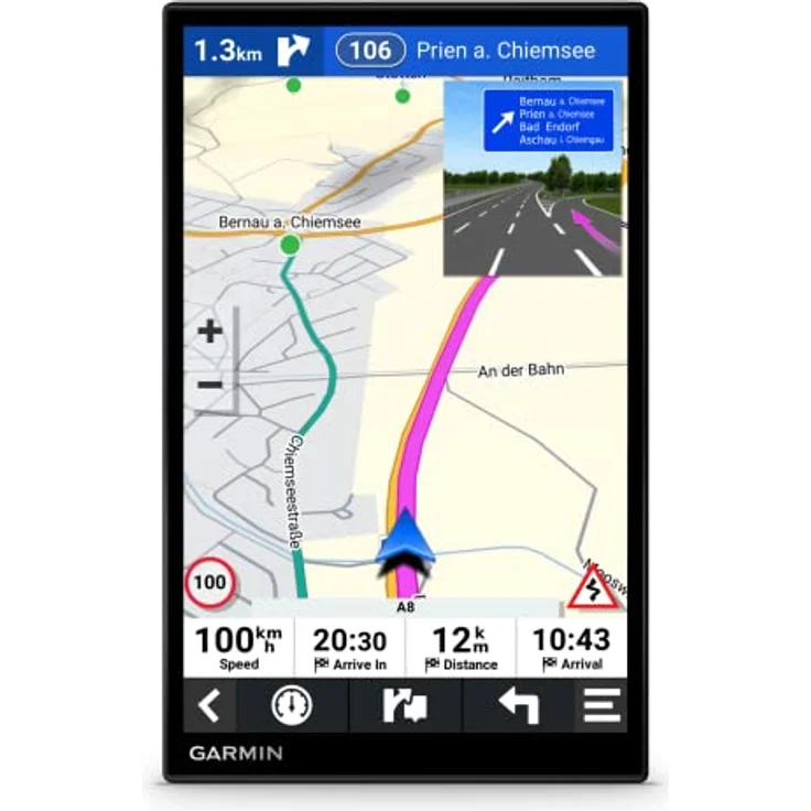 Garmin DriveSmart 86 MT-S, Navigationsgerät mit 8 Zoll HD-Display, 3D-Europakarten, Verkehrsinfos in Echtzeit, Sprachsteuerung, inklusive Umweltzonen – Bild 3