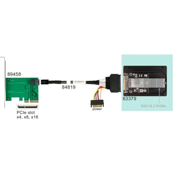 DeLOCK 2.5 Konverter U.2 SFF-8639 zu M.2 NVMe, interne SSD-Adapter mit 68-Pin Schnittstelle für M.2 2280 SSDs, Metallgehäuse – Bild 7
