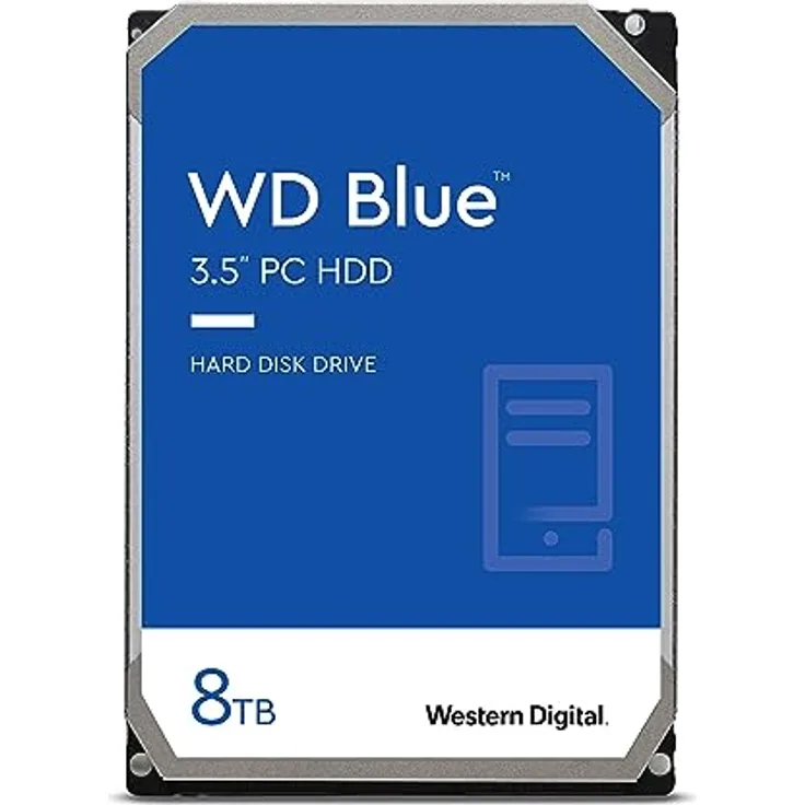 WD Blue 8 TB 3,5-Zoll-PC-Festplatte, 5400RPM, mit 6 Gbit/s-SATA, 256MB Cache