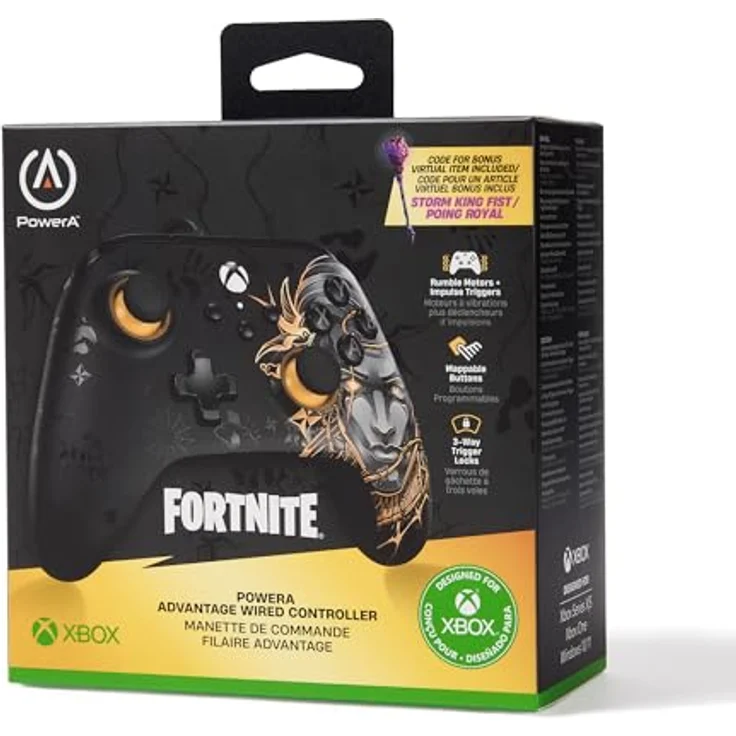 PowerA Advantage Wired Controller für Xbox Series X/S, Fortnite Midas mit Trigger-Lock und Dual-Vibrationsmotoren – Bild 9