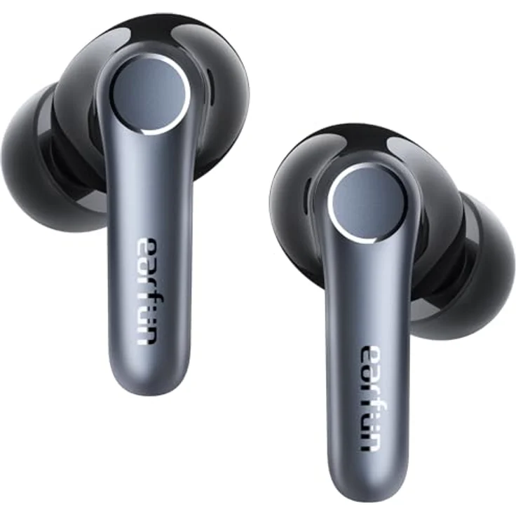 EarFun Ear Air Pro 4 Bluetooth Kopfhörer mit Adaptive Hybride Geräuschunterdrückung, aptX Lossless, Hi-Res Audio, LDAC, 6 Mikrofone cVc 8.0 AI Anrufe, 52H Akku, Multipoint, Bluetooth 5.4, In-Ear Detection - Schwarz – Bild 1