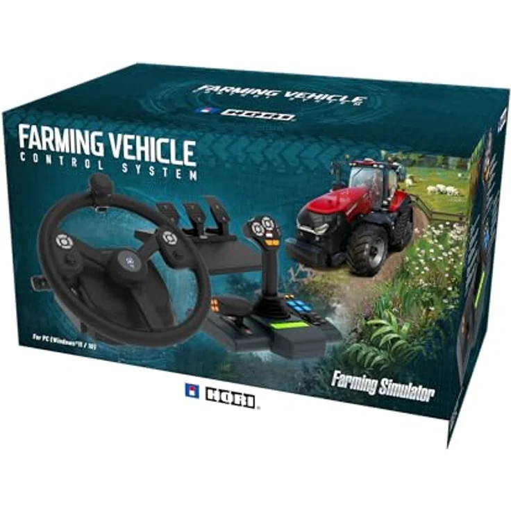 HORI Farming Vehicle Control System, Gaming-Lenkrad mit 34 cm gummiertem Lenkrad, 900°-Rotation und multifunktionalem Control Panel für PC – Bild 7