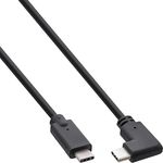 InLine USB-C Kabel gewinkelt, USB 3.2 Gen.2x2, 20Gb/s, Power Delivery 100W, 1m, schwarz