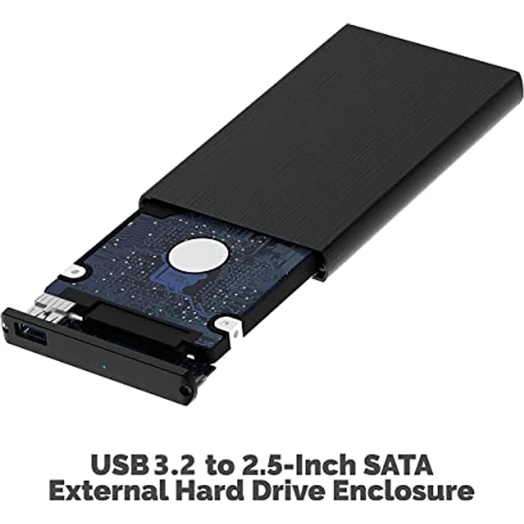 Sabrent Festplatten - Zubehör Gehäuse Ultra Slim USB 3.0 zu 2,5 Zoll [=6.35cm] SATA Externe Aluminium Festplattengehäuse [Schwarz] (EC-UK30) – Bild 3