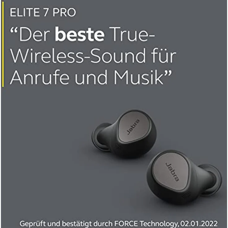 Jabra Elite 7 Pro In Ear Bluetooth Earbuds - True Wireless Kopfhörer in kompaktem Design mit anpassbarer Aktiver Geräuschunterdrückung und Jabra MultiSensor Voice für klare Anrufe - Titanschwarz – Bild 4