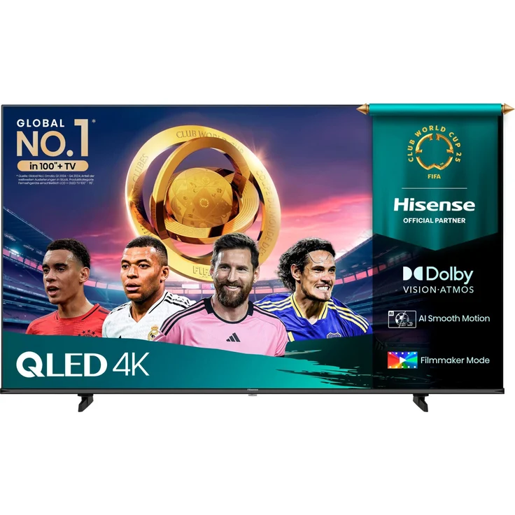 Hisense 75E77Q Pro, 75 Zoll QLED-TV mit UHD, 144Hz, Smart TV, Dolby Vision, HDR10+, PVR, Schwarz