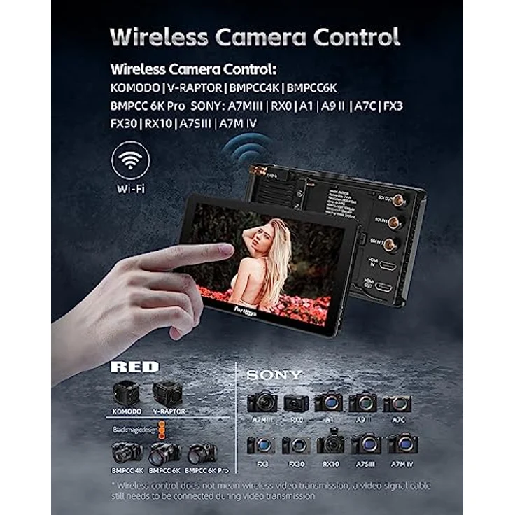 Portkeys BM7 II DS, 7 Zoll Wireless Camera Control Monitor mit 2200 Nits Helligkeit, HDMI/SDI-Eingängen und robustem Aluminiumgehäuse – Bild 5