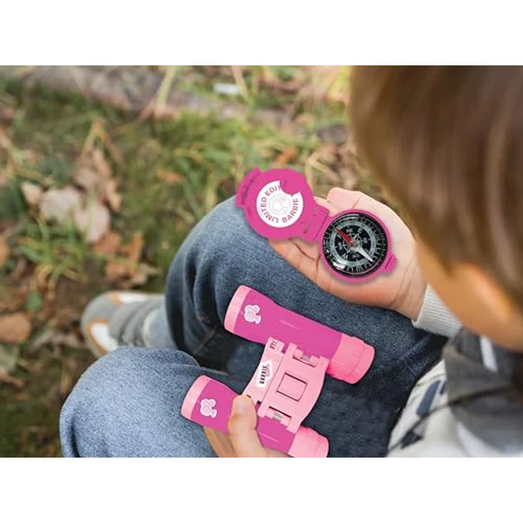 Lexibook Barbie-Abenteurer-Set, komplettes Funkgeräte-Set mit Fernglas, Kompass und Taschenlampe – Bild 6