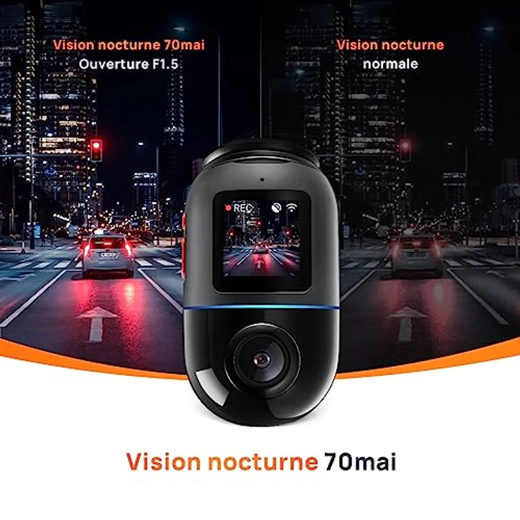 70mai Dash Cam Omni, 360° drehbar, hervorragende Nachtsicht, integrierter 32GB eMMC Speicher, Zeitrafferaufnahme, 24H Parkmodus, AI Bewegungserkennung, 1080P Full HD, integriertes GPS, App Steuerung – Bild 3