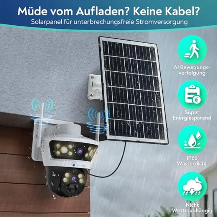 LUVISION Überwachungskamera LV-G-2032 4G / LTE PTZ Solar Kamera 2 Objektive, Bewegungsverfolgung, 2-Wege-Audio, 10x Zoom Digital, Cloud, Mobilfunk – Bild 6