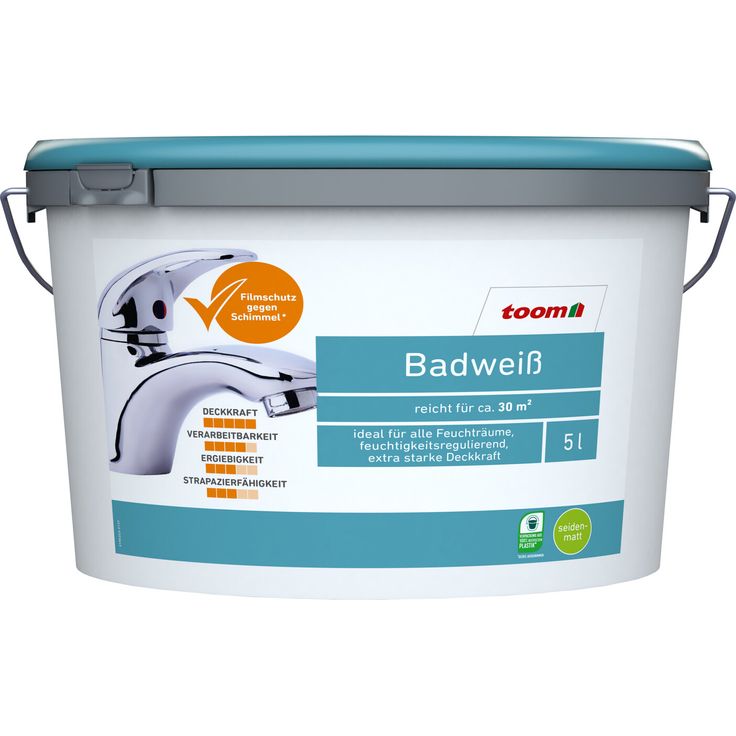 toom Badweiß seidenmatt 5 l