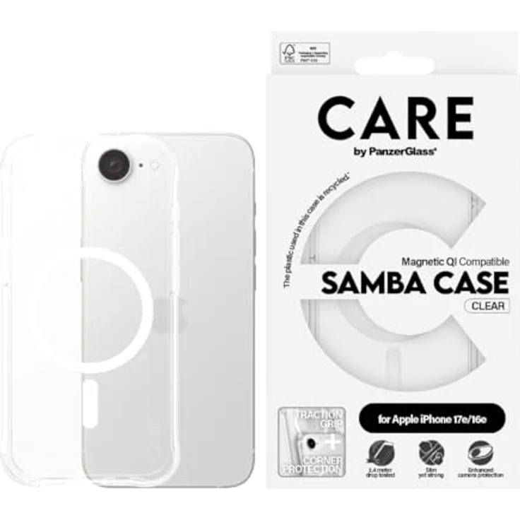 CARE by PanzerGlass Fashionable Case Samba MagSafe Handyhülle, Backcover aus 100 % recyceltem TPU, stoßfest, stylisch tragefreundlich – Bild 2