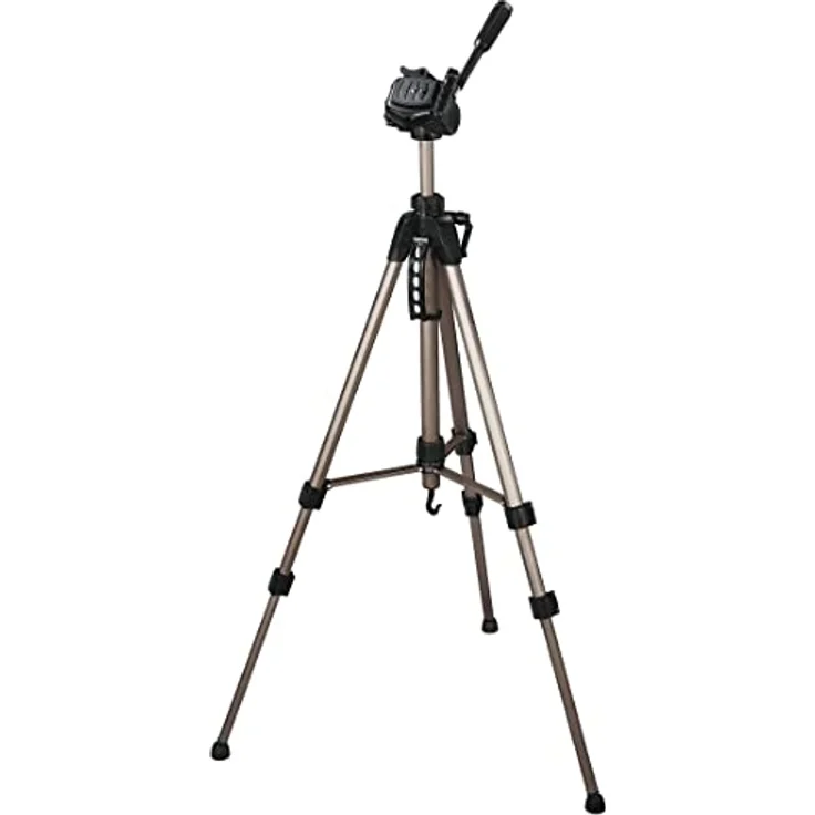 Hama Kamera Stativ Star 62 (Einstiger Dreibeinstativ mit 3-Wege-Kopf, Fotostativ mit 64-160cm Höhe, Kamerastativ passend für Spigelreflex- und Systemkameras) Champagner – Bild 3
