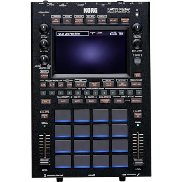 Korg Kaoss Replay, DJ Controller mit 128 Effekten, 16 anschlagdynamischen Pads und 5" OLED Touchdisplay – Bild 1