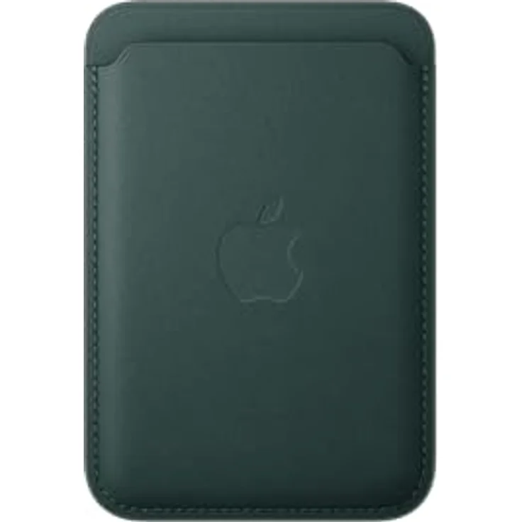 APPLE Feingewebe Wallet mit MagSafe, Backcover für iPhone Modelle 12-16, Dunkelgrün, aus 100% recyceltem Material, schützt Kreditkarten – Bild 1
