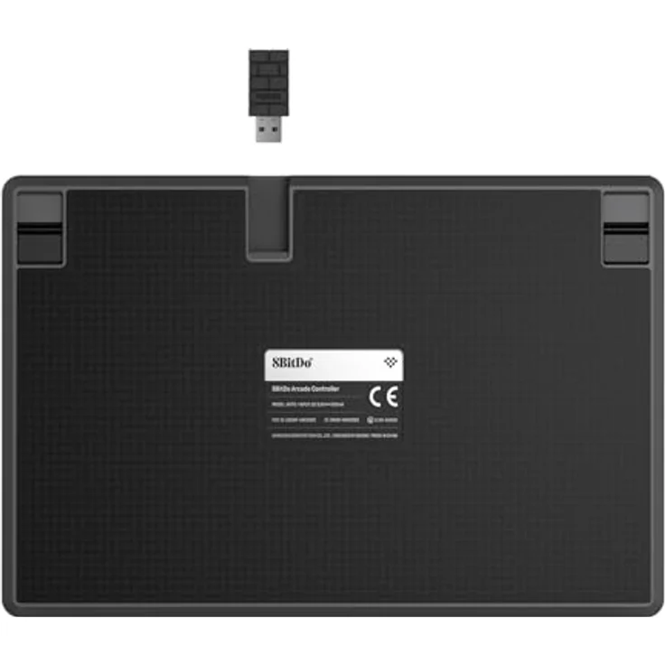 8bitdo Arcade Controller, Gaming Controller mit vollständiger Tastenanordnung, Bluetooth und 2,4-GHz-Funk, Grau-Schwarz – Bild 4