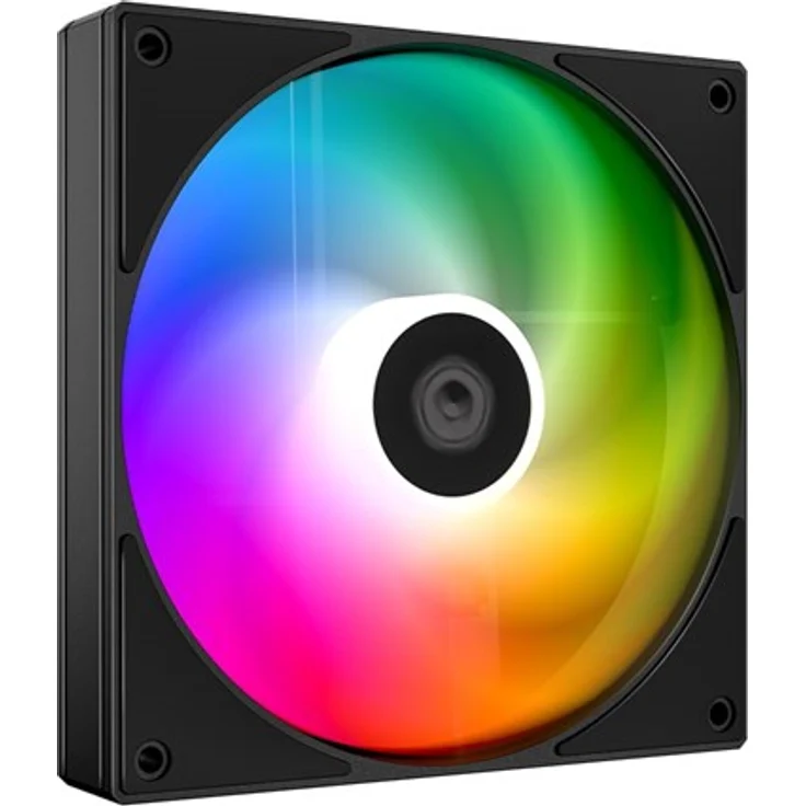 ID-Cooling AS-120-ARGB-K, 120mm Gehäuselüfter mit RGB LED, max. 27 dBA, PWM-gesteuert, schwarz