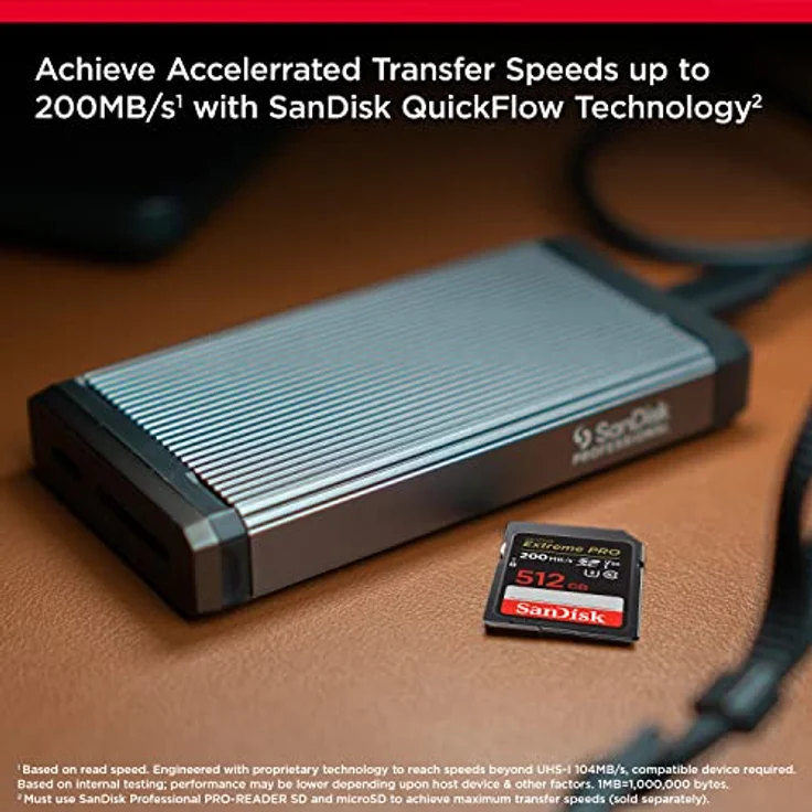 SanDisk Extreme PRO SDXC UHS-I Speicherkarte 512 GB (V30, Übertragungsgeschwindigkeit 200 MB/s, U3, 4K UHD Videos, SanDisk QuickFlow-Technologie, temperaturbeständig) – Bild 2