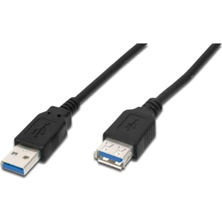 Planet DIGITUS - USB-Verlängerungskabel - 9-polig USB Typ A (M) - 9-polig USB Typ A (W) - 3 m (USB 3.0) - geformt - Schwarz (AK-300203-030-S) – Bild 4