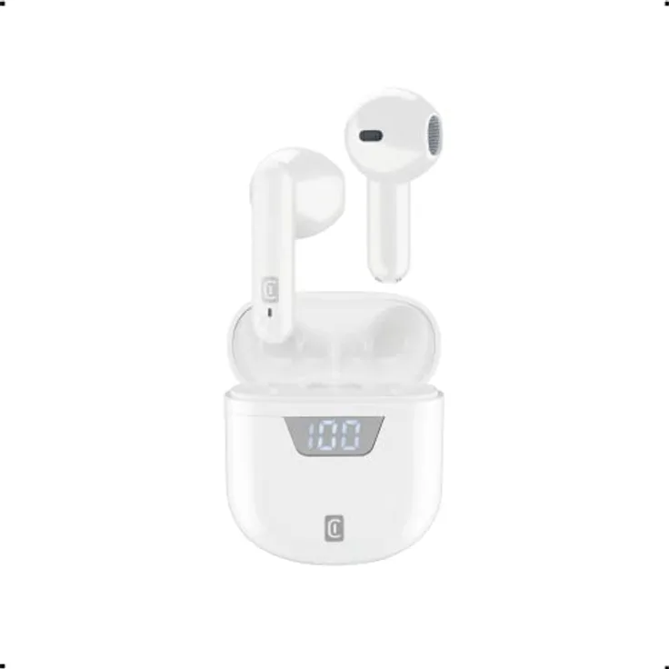 cellularline | Seek - Universal | Bluetooth 5.0 HiFi-Stereokopfhörer mit Ladekoffer - Gesamtautonomie von 15 Stunden - Aufladen 2 Stunden - Reichweite 10 Mt - Universal - Weiß