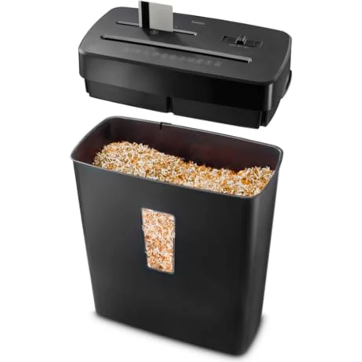 Hama Prime M50CD-B, Aktenvernichter mit mikrozerkleinerter Zerkleinerung, 22 cm Schneidbreite, 13 l Behälter, 68 dB Geräuschpegel, Versandkostenfrei – Bild 7