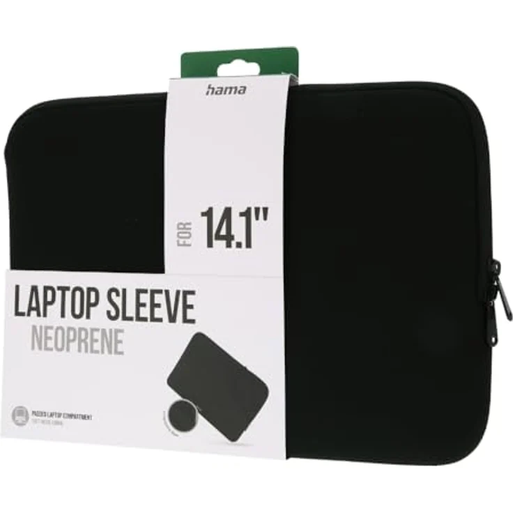 Hama Laptophülle 14,1 Zoll (35,8 cm) (Neopren, Schutz für Laptop, bis zu 36 cm), Schwarz – Bild 8
