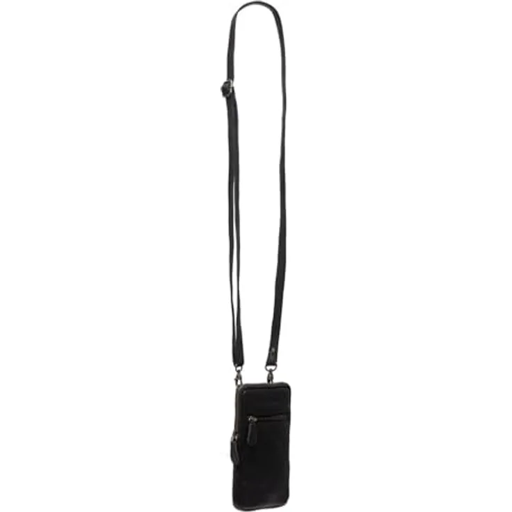 The Chesterfield Brand Salta Handytasche, 100% Leder, schwarz, für Geräte bis 11 cm