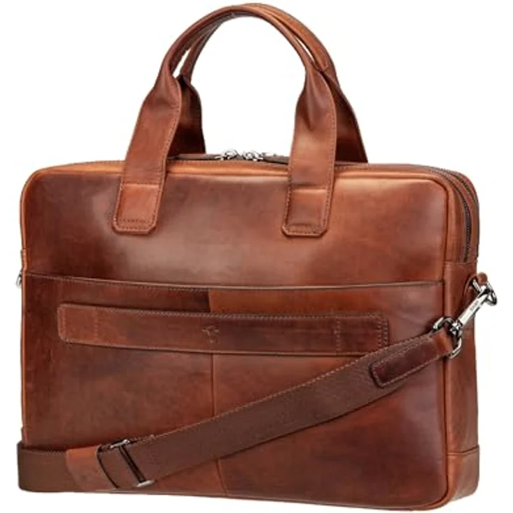 JOOP! Aktentasche Cerratano Pandion MHZ, Laptoptasche aus Leder, 40 x 28 x 10 cm, Coral, Herren – Bild 2