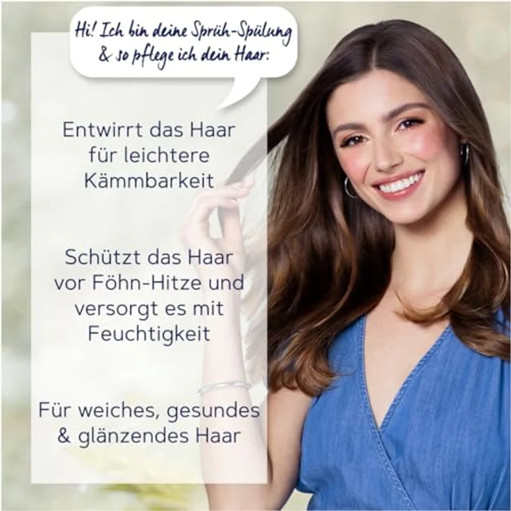 Schauma Schwarzkopf Feuchtigkeits-Sprüh-Spülung mit Reiswasser (1x 200 ml), entwirrt das Haar für leichtere Kämmbarkeit & schützt vor Föhn-Hitze, für weiches & gesundes Haar – Bild 2