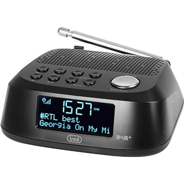 Trevi RC 80D4 DAB Funkwecker elektronisch mit Digitalempfänger Schwarz – Bild 2