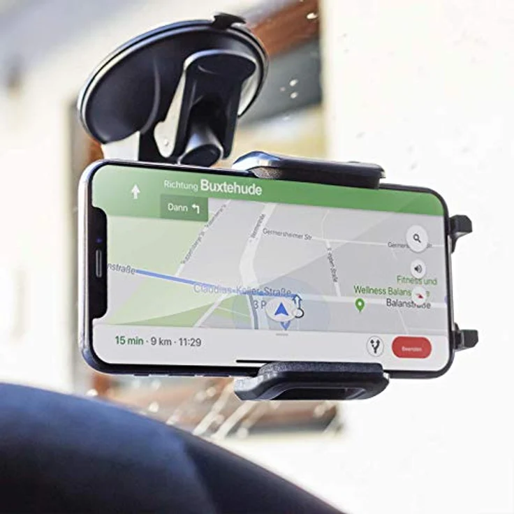 Mobilefox KFZ SET 360° Universal Handy Halterung Auto Halter für die Windschutzscheibe mit Ladekabel – Bild 4