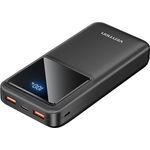 VENTION 20000mAh 22,5w Externer Akku mit USB C, LED Display Powerbank 20000 mAh, Dreifach-Ausgangsnetzteil für iPhone, Samsung, etc in schwarz