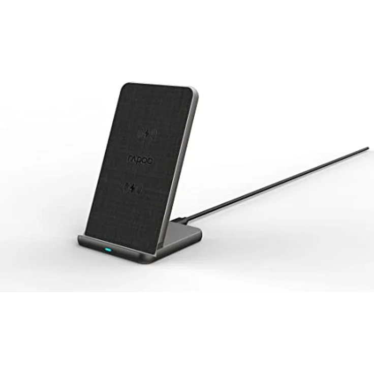 Rapoo XC360 kabelloses 15W Induktionsladegerät für Smartphone, Ladegerät für iOS und Android (z.B. iPhone, AirPod, Samsung), flach, Qi-Laden, Schnellladen, Überladeschutz, grau – Bild 3