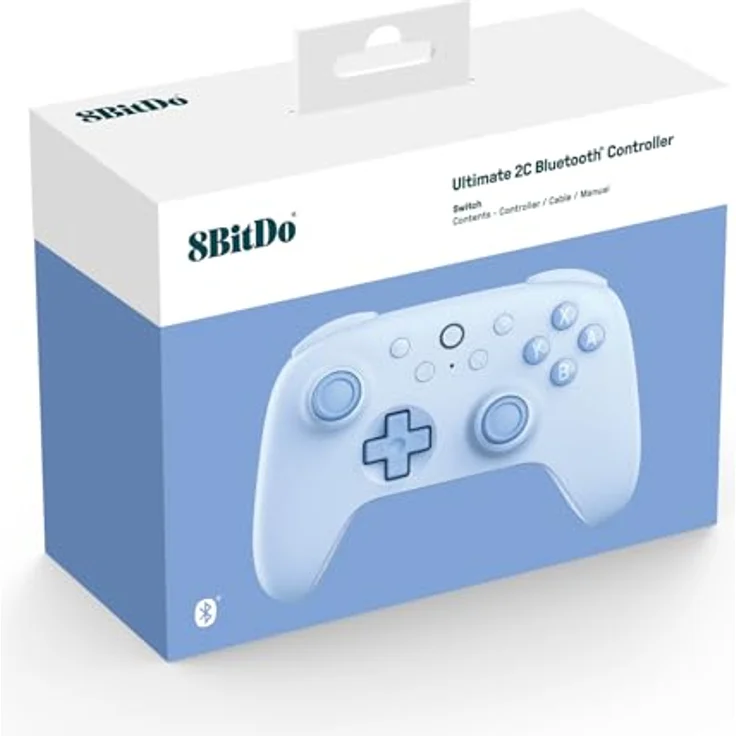 8Bitdo Ultimate 2C Bluetooth Controller for Switch, Wireless Controller with 6-Axis Motion Control, Rumble Vibration, Refined D-Pad and Bumpers, and Hall Effect Joysticks (Blue) – Bild 5