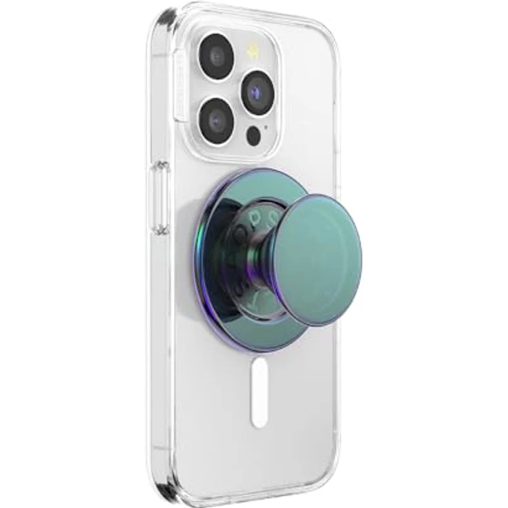 PopSockets PopGrip runder Telefongriff kompatibel mit MagSafe, Adapterring enthalten, kabelloses Laden, Nightshade – Bild 1