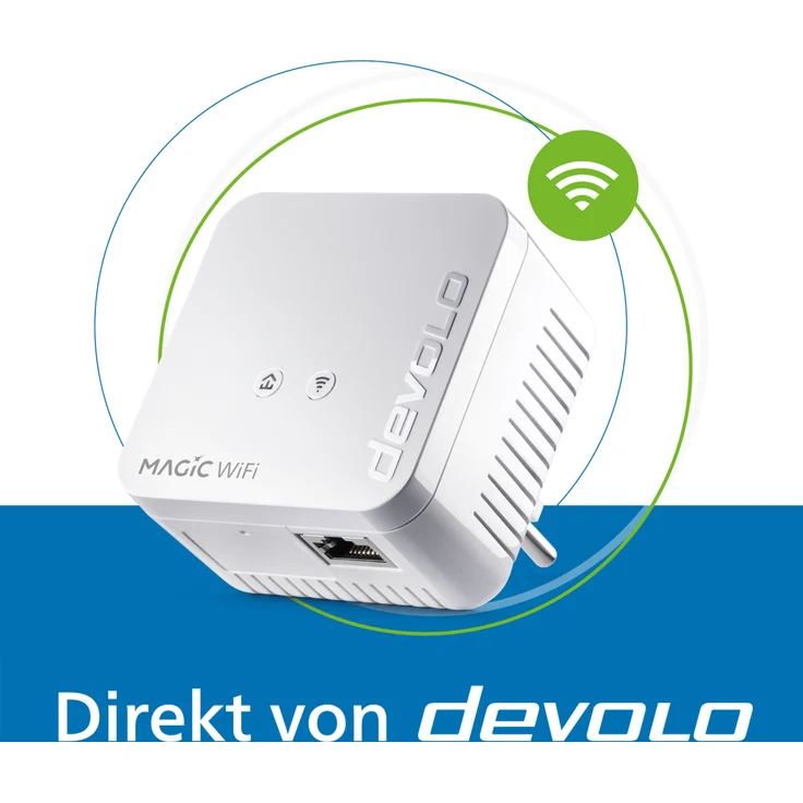 Devolo Magic 1 WiFi Mini Powerline WLAN Verstärker, 1200 Mbit/s, weiß, mit LAN-Anschluss und Plug-and-Play Einrichtung