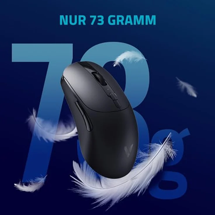 Rapoo V200PRO kabellose 2,4 GHz High-Performance Gaming-Maus mit 26000 DPI optischem Sensor, 50 G Beschleunigung, 650 IPS, bis zu 160h Akkulaufzeit, PC/Mac - Schwarz – Bild 5