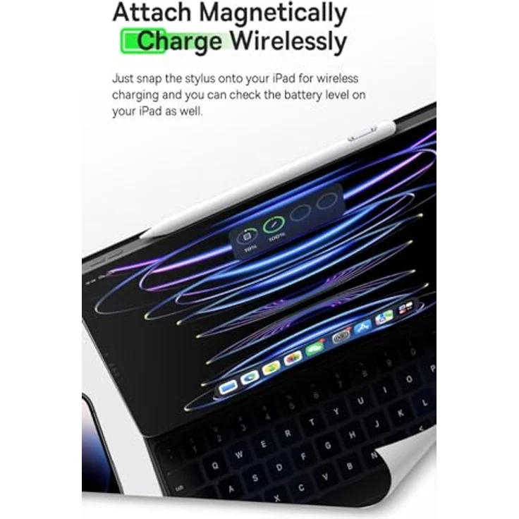 Baseus Smooth Writing 2 Stylus, aktiver Eingabestift für iPad mit austauschbarer Spitze und Neigungssteuerung – Weiß – Bild 6