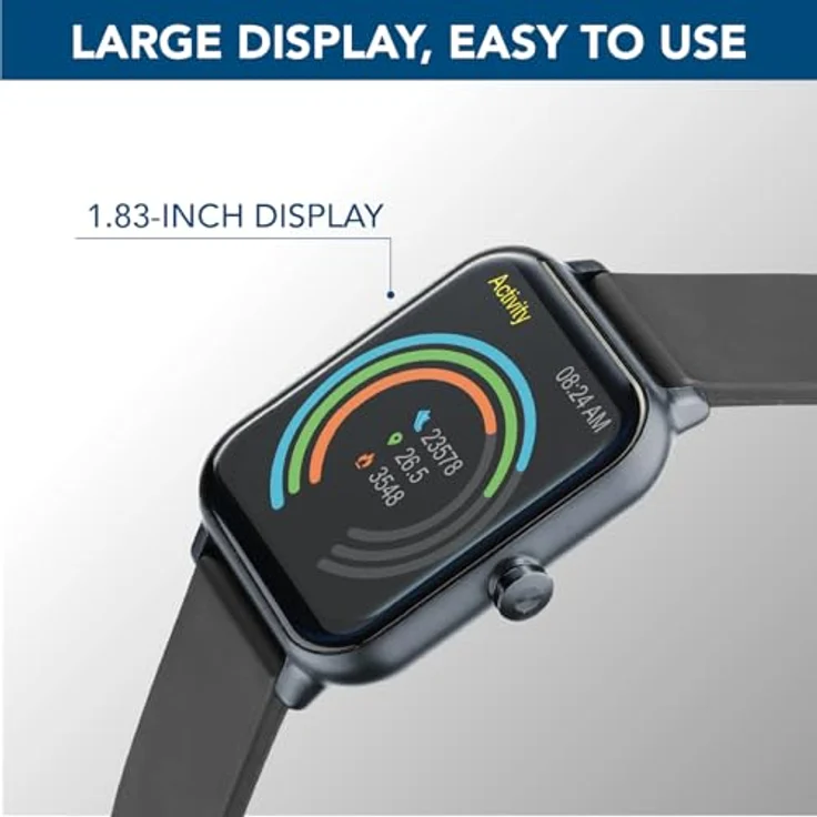 cellularline - ION - Bluetooth® Smartwatch mit App für iOS und Android - Akkulaufzeit: 5 Tage - LED-Display - Benachrichtigungsvorschau - Herzfrequenz - Überwachung der körperlichen Aktivität - – Bild 2