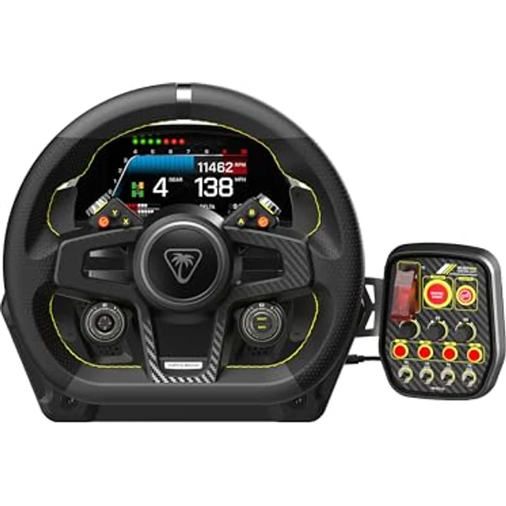 TURTLE BEACH VelocityOne Race, Gaming-Lenkrad für PC und Xbox mit 7,2 Nm Force-Feedback, Dynamic Brake Tek und anpassbarer Pedalerie, schwarz – Bild 2