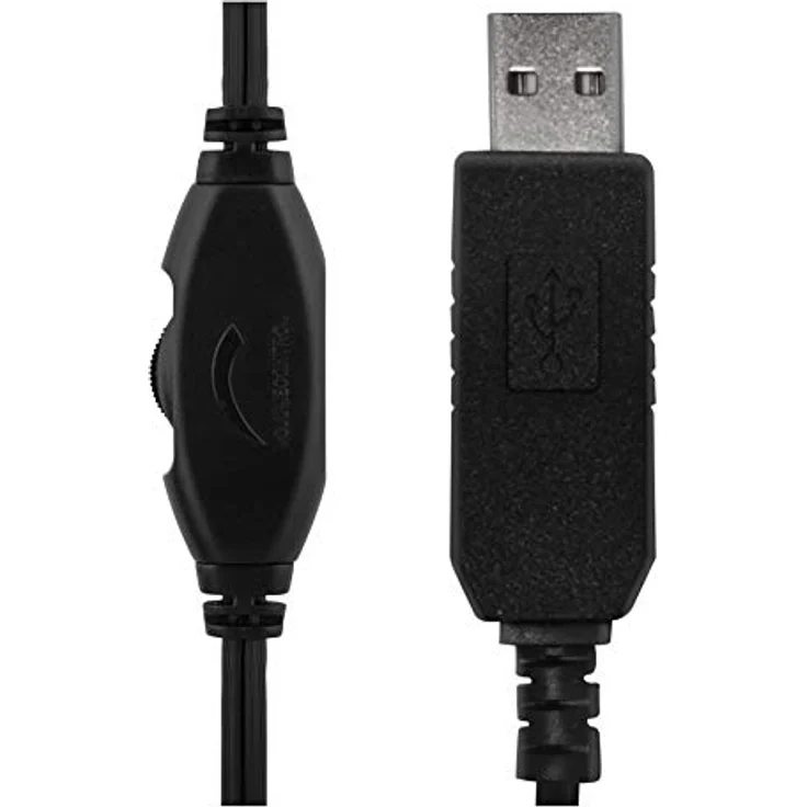 Deltaco HL-57 USB Headset, Kabelgebunden, Schwarz, 40mm Treiber, Verstellbares Mikrofon – Bild 3