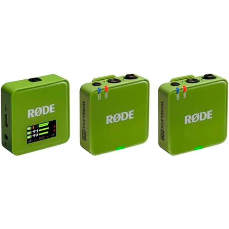 RØDE Wireless GO (Gen 3) – Kompaktes kabelloses Mikrofon mit 32-Bit Float Aufnahme, intelligenter Pegelregelung und 2,4 GHz digitaler Übertragung, für Telefone, Kameras und Computer (Grün) – Bild 1