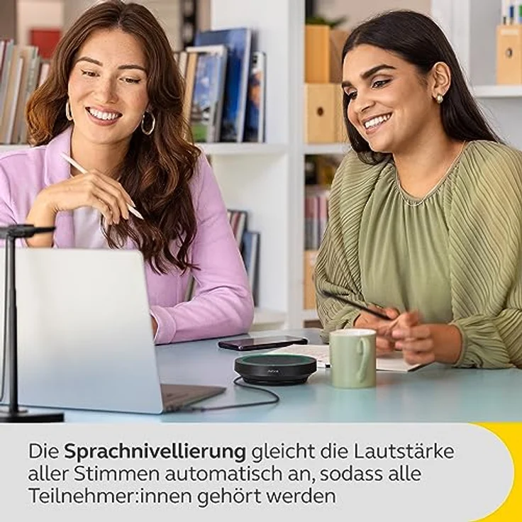 Jabra Speak2 40 tragbare Freisprechlösung, 4 Mikrofone mit Geräuschunterdrückung, 50 mm Breitband-Lautsprecher, Breitband-Audio, mit USB-A und USB-C, für MS-Teams zertifiziert, Dunkelgrau – Bild 5