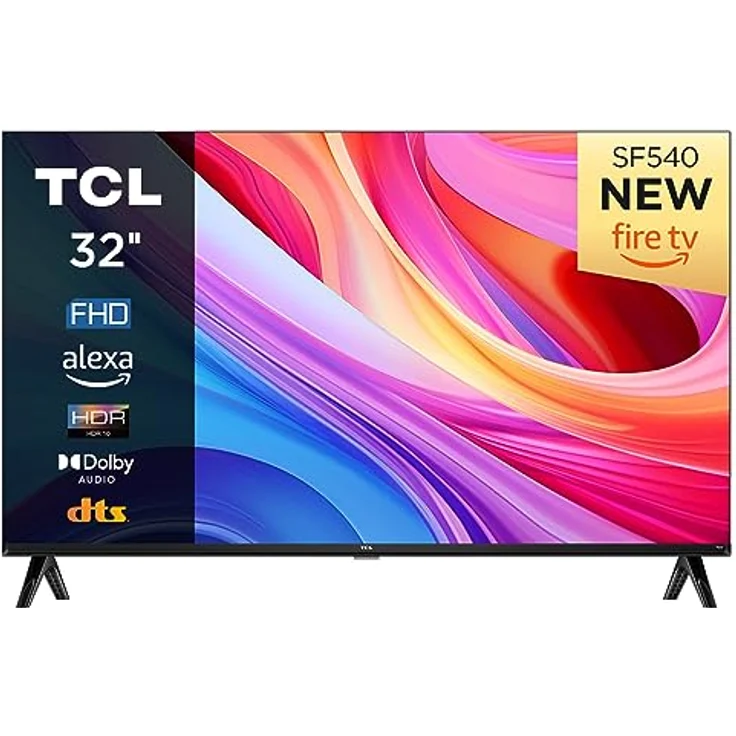 TCL 32SF540 - 32 Zoll FHD Smart Fernseher - HDR & HLG-Dolby Audio-DTS Virtual X /DTS-HD-Metall Randlos-Dual-Band Wifi 5-mit Fire OS 7 System - Schwarz – Bild 1