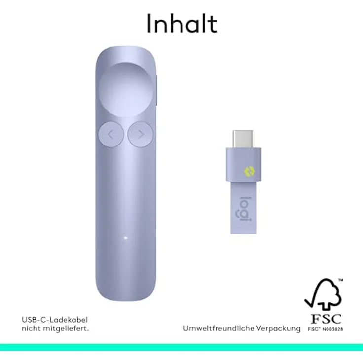 LOGITECH Spotlight 2 Presenter, Lilac – mit haptischem Feedback, digitalen Highlight-Effekten und anpassbaren Aktionen für Präsentationen in PowerPoint, Google Slides, Keynote, Zoom und Teams – Bild 11