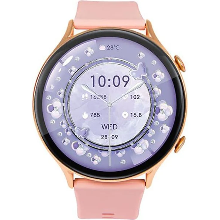 Blow Smartwatch X19 Bluetooth, pink, mit 3 Armbändern, Herzfrequenz- und Sauerstoffsättigungsmonitor, IP68 wasserdicht